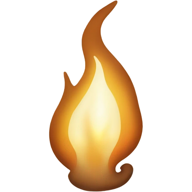 Beige and brown flame  emoji