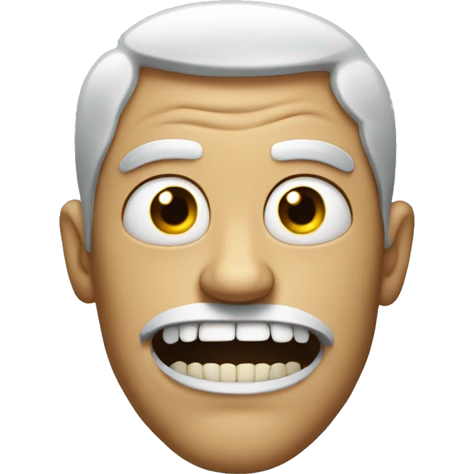 man with massive teeth and wide apart eyes emoji
