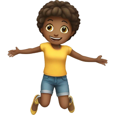 child doing jumping jacks  emoji