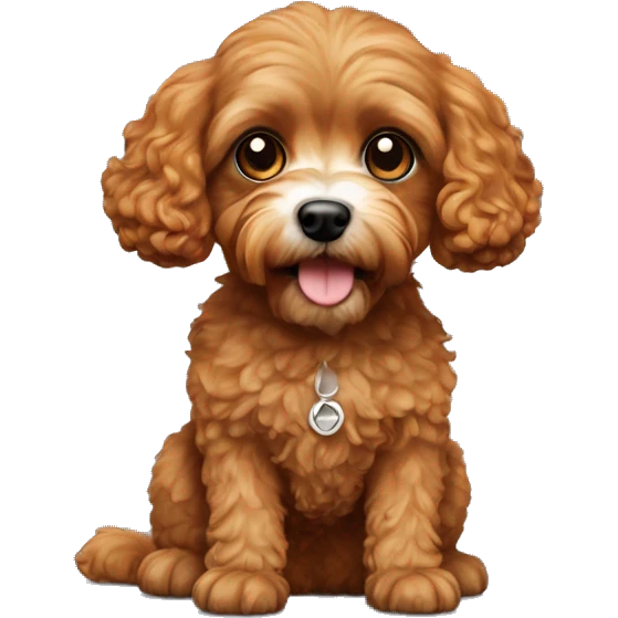 Ginger cavapoo dog  emoji