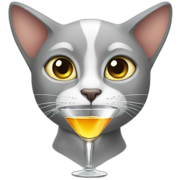 cat drinking vodka emoji