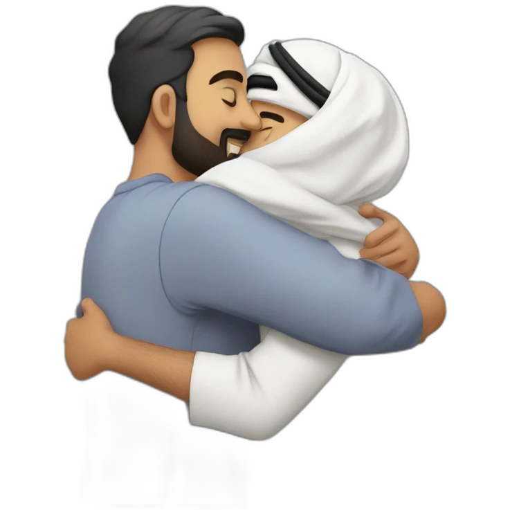 Arab hug emoji