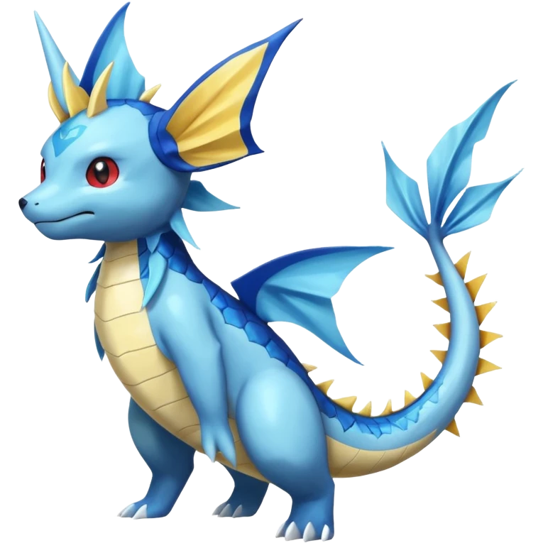 Manectric-Vaporeon-Salamence-Electrike-Furfrou-koi-Fakemon-fusion, full body emoji