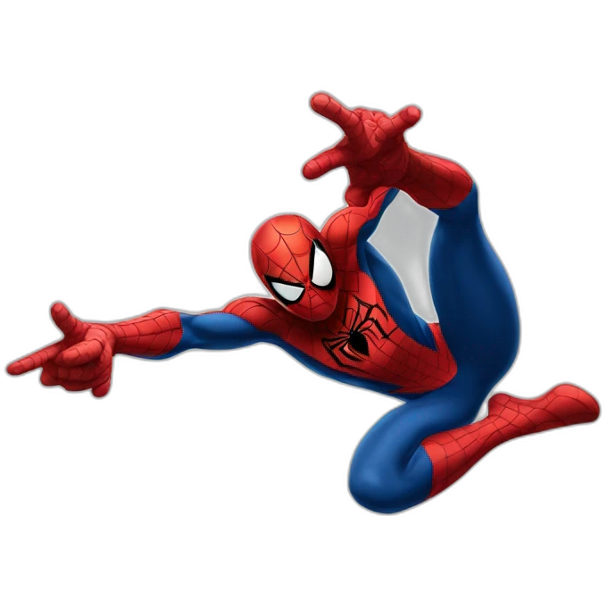 spiderman pointing left emoji