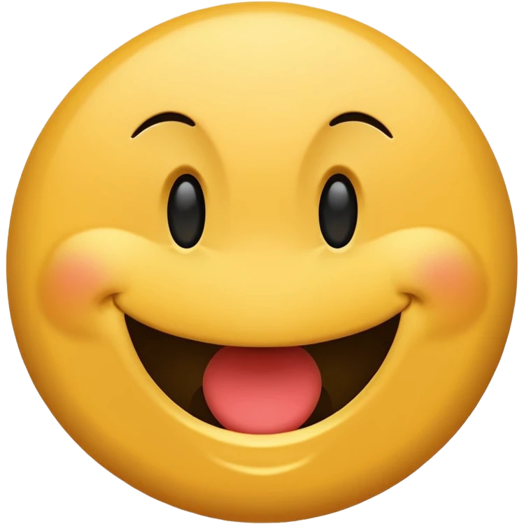 Smiley rond  qui rougis  parce qu’il est timide. Pas de sourire  emoji