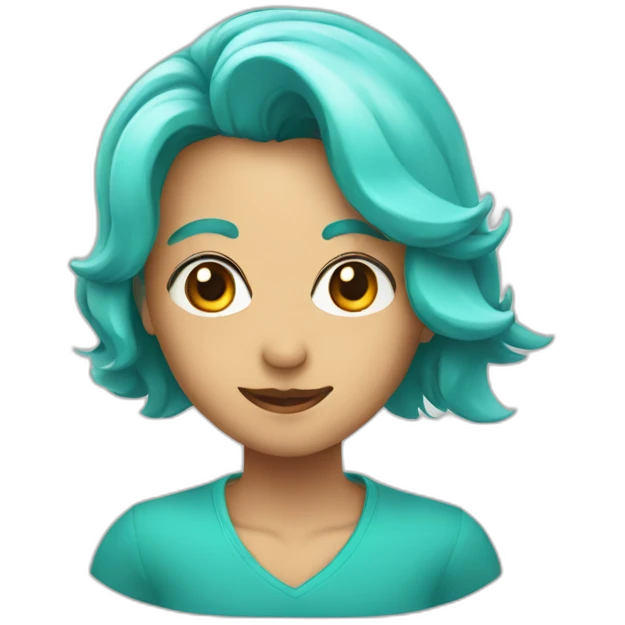 Corazón turquesa  emoji