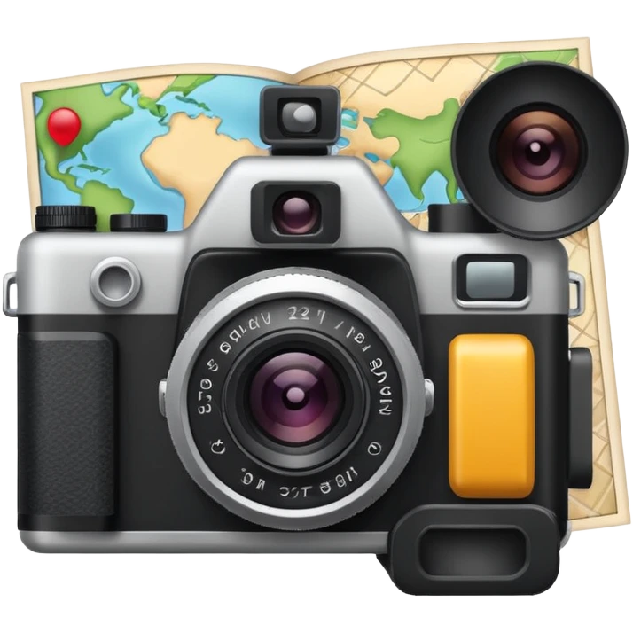 map and camera emoji