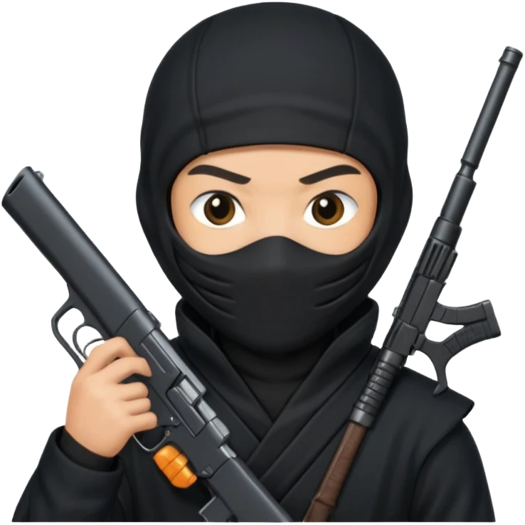 ninja with gun emoji