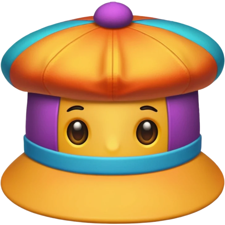 colorful hat emoji