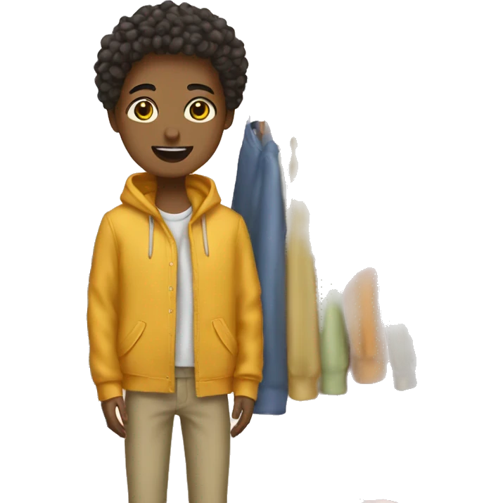 a person who is choosing clothes emoji