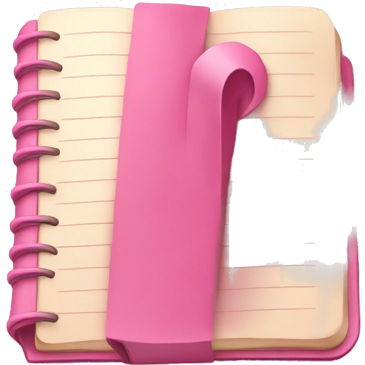 pink bookmarked diary emoji