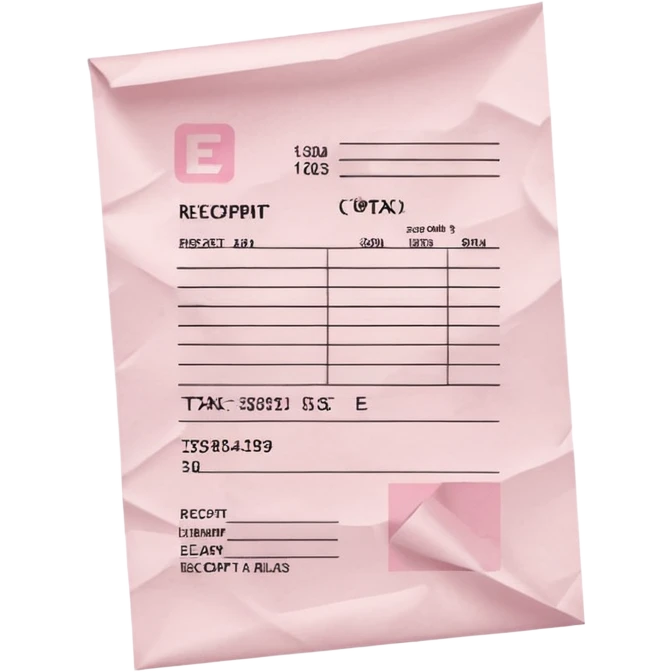 Pale Pink E-Tax receipt emoji