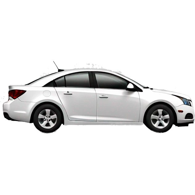 White Chevy Cruze simple emoji