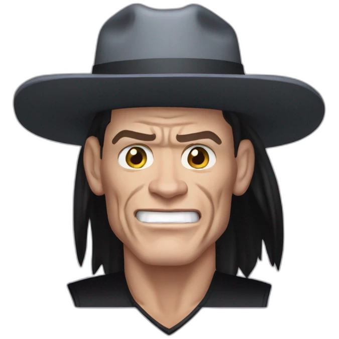 John Cena with the undertaker costume emoji