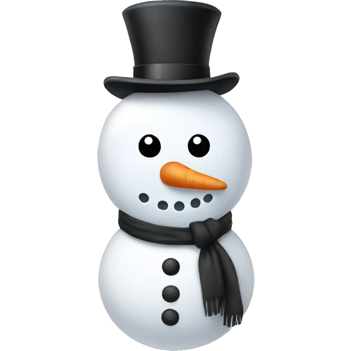 Snowman lack with a black bow emoji