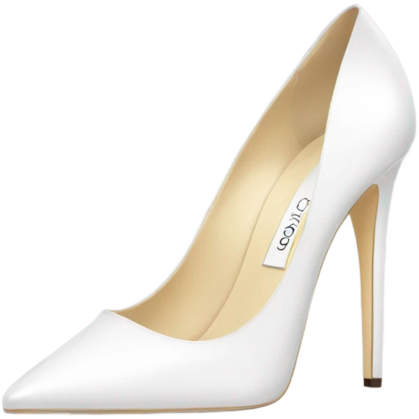 White jimmy choo heels emoji