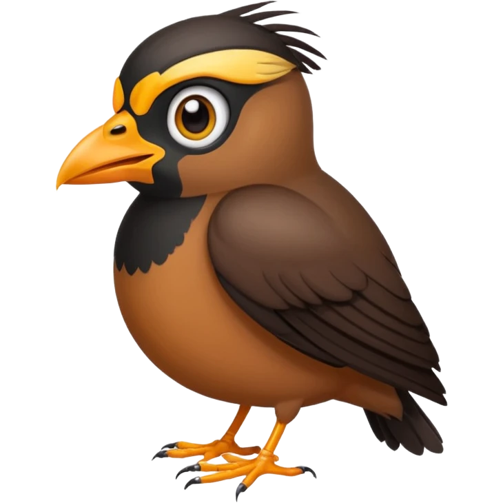 A common myna bird cute emoji emoji