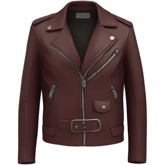 Maroon leather jacket emoji