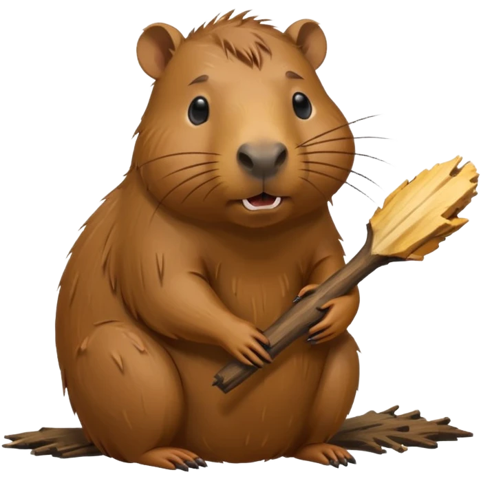 capibara chewing wood emoji