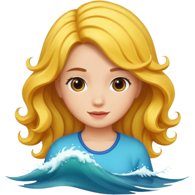 wave hair girl 2 emoji