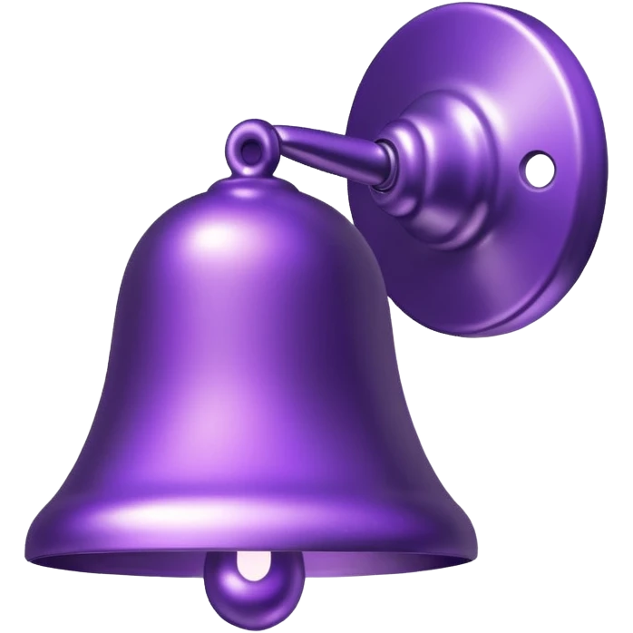 glitter purple bell emoji