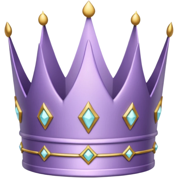 Pastel purple crown emoji