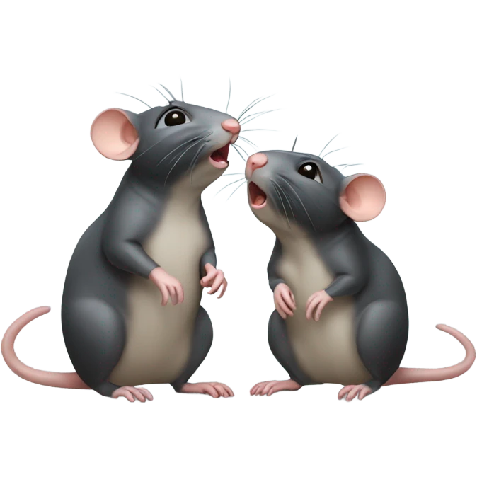 two rats gossips emoji