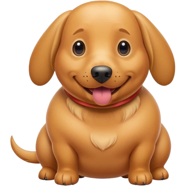Fat blonde weiner dog  emoji