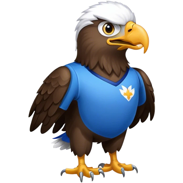 eagle with blue jersey emoji