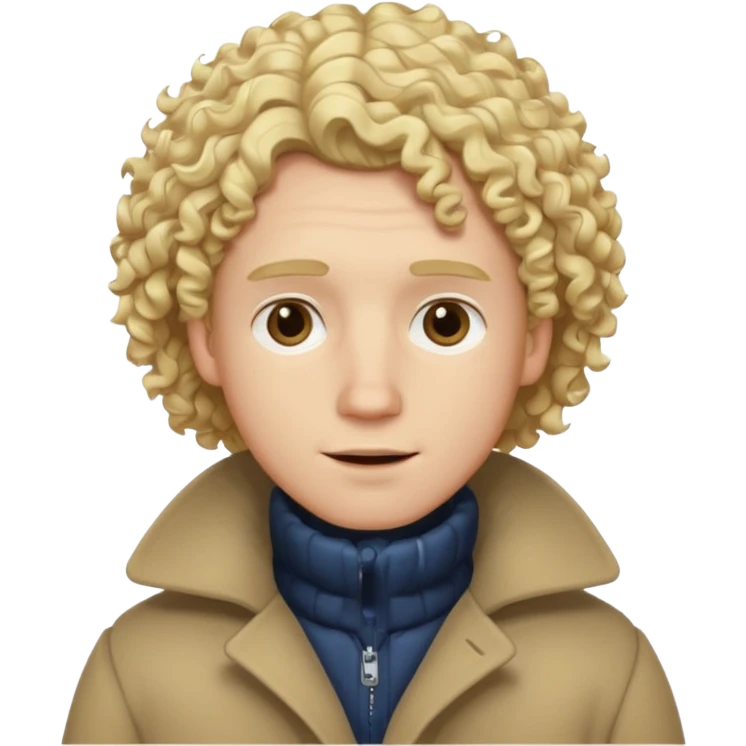Man with Curly Hair – Blonde curls wearing winter clothes




 emoji