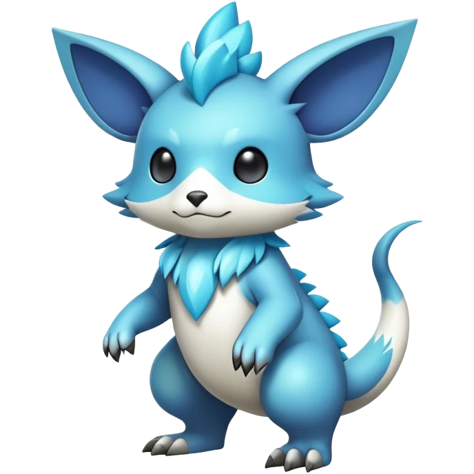 Cute cool fantasy animal hybrid Fakemon full body emoji