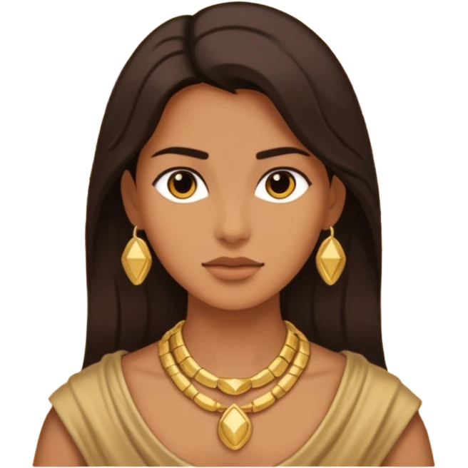 person living in desert just face, hair showing, heavy accessory emoji