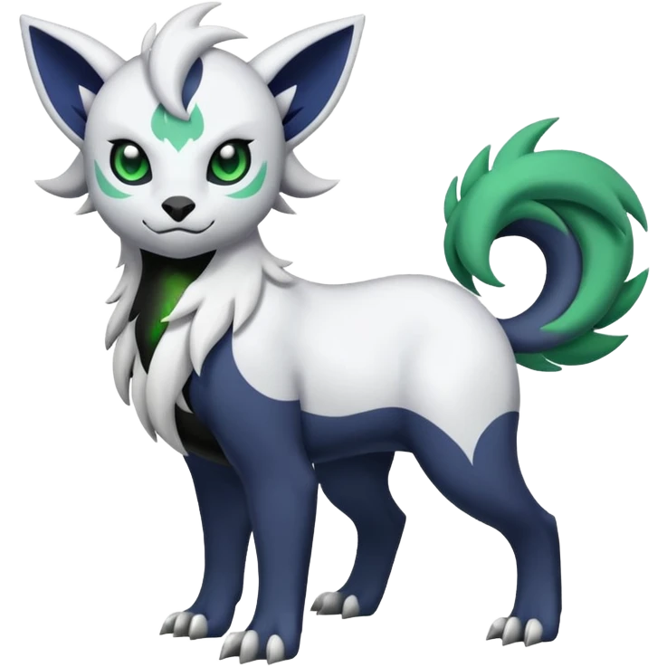 Delcatty-Absol-Sprigatito-fusion, full body emoji