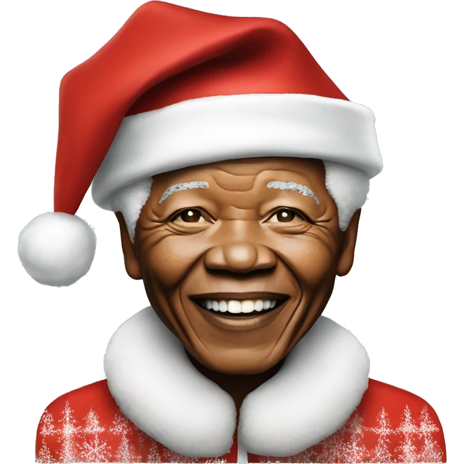 nelson mandela as santa claus emoji