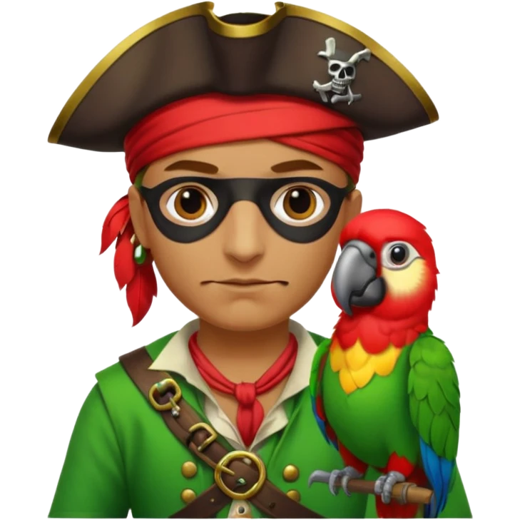 pirate and parrot emoji