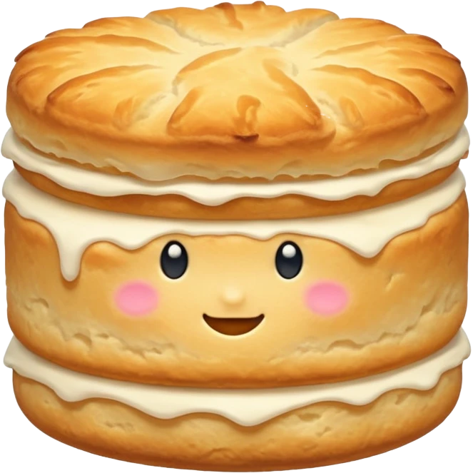 fluffy buttermilk biscuit, golden top emoji