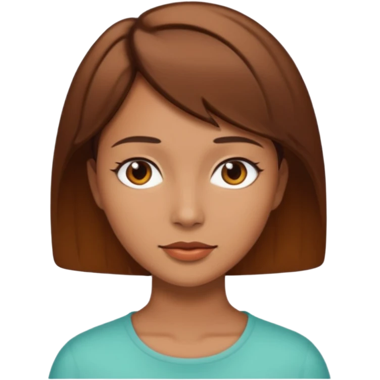 frau braune kurze haare emoji