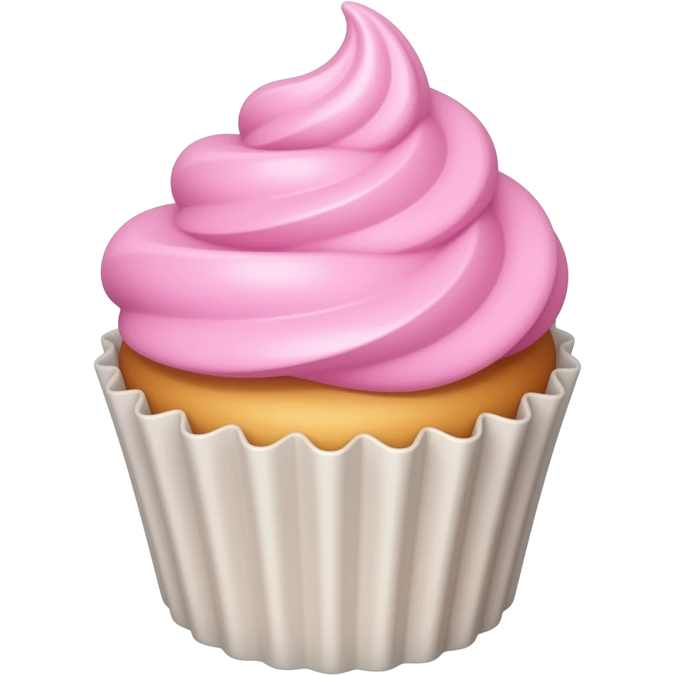 Cupcake with pink icing emoji