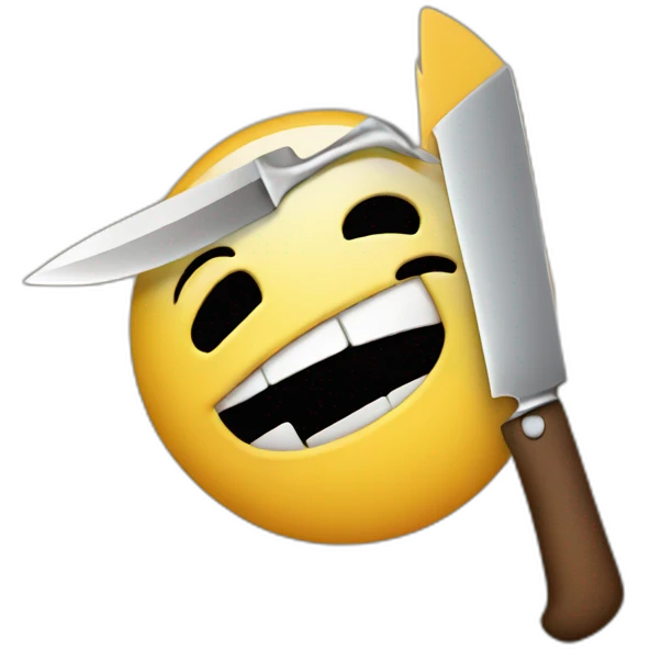 Emoji holding knife  emoji