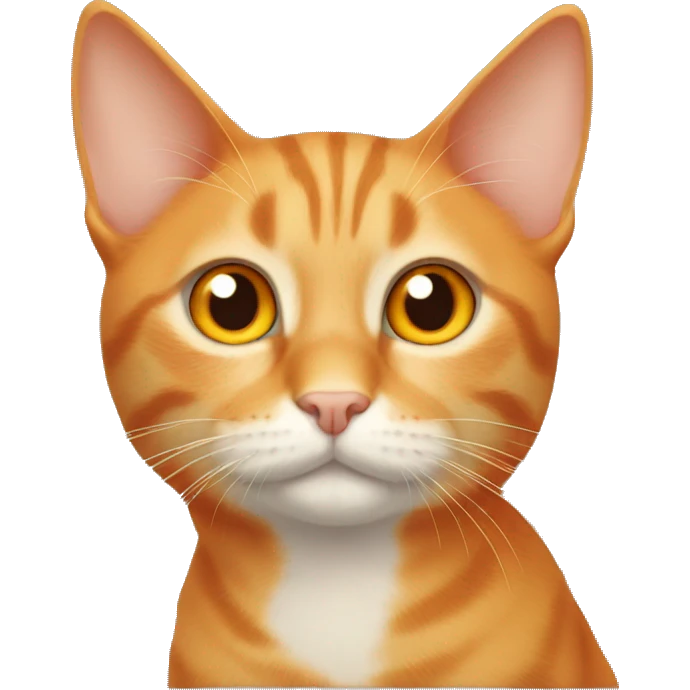 Orange cat with orange eyes short hair emoji