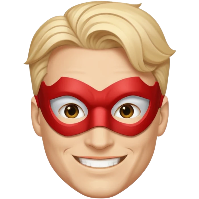 Male superhero face happy emoji