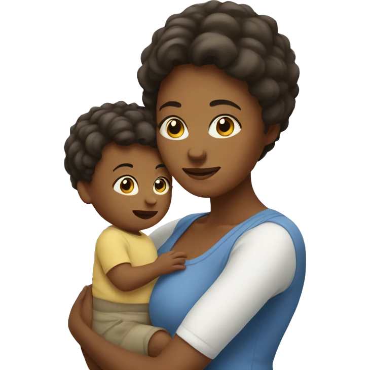 Mom and baby boy  emoji