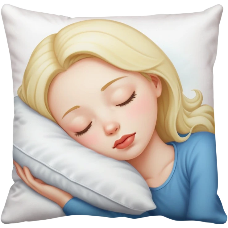 sleeping girl drool on pillow emoji
