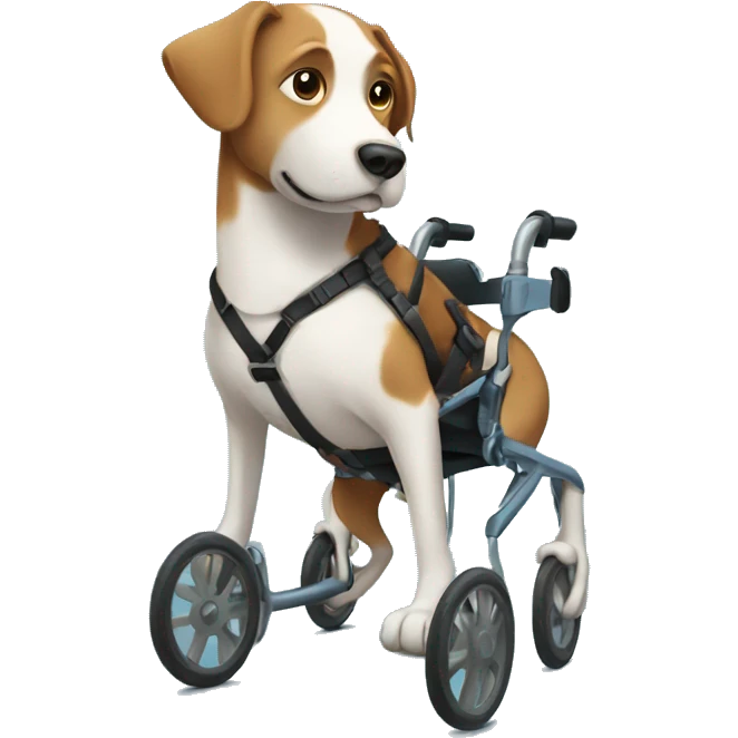 A dog In a wheelchair emoji