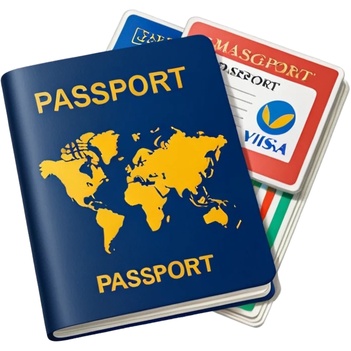 passport with visa emoji