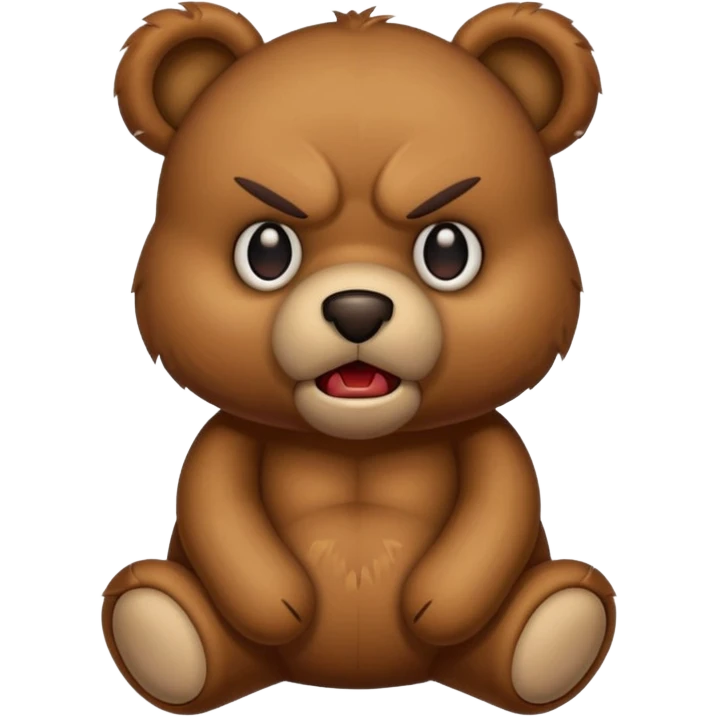 Angry teddy bear  emoji