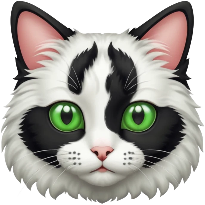Black white cat emoji