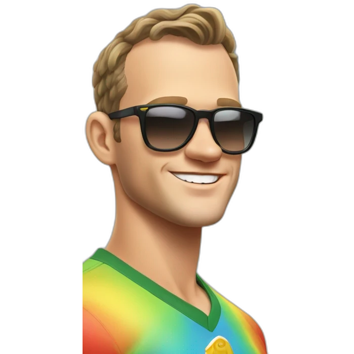 Jonathan Toews as rainbow beach bum emoji