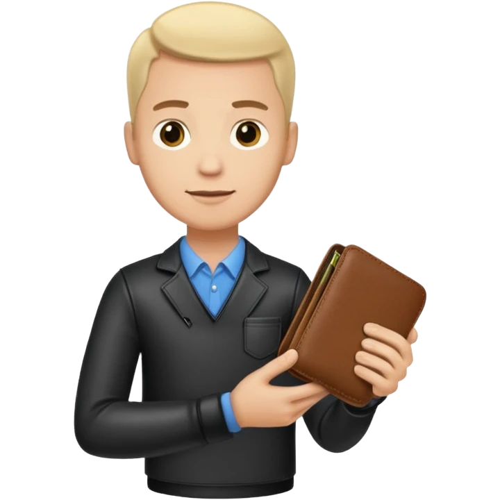 ligth man with wallet in hand emoji