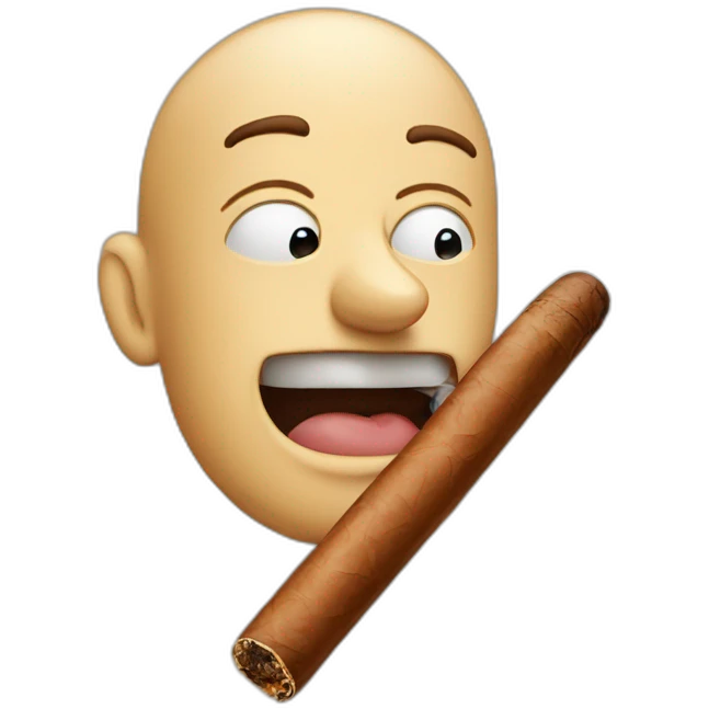 Cigar in man's mouth emoji